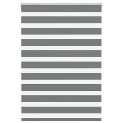 Zebra rolgordijn 115x150 cm stofbreedte 110,9 cm donkergrijs