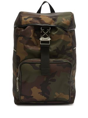 Off-White sac à dos Arrows Tuc à imprimé camouflage - Marron