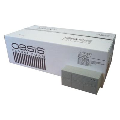 Rayher steekschuim/oase - 8x - Rechthoekig - grijs - 23 x 11 x 7 cm - bloemisten steekschuim