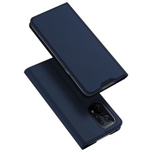 Dux Ducis - Oppo Find X5 - Slim bookcase hoesje - Donkerblauw