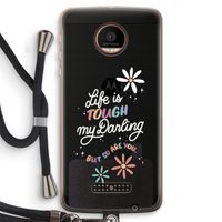 Tough Life: Motorola Moto Z Force Transparant Hoesje met koord Tough Life: Motorola Moto Z Force Transparant Hoesje met koord