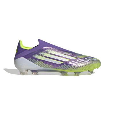 adidas F50 Elite Veterloze Gras Voetbalschoenen (FG) Paars Wit Neongeel