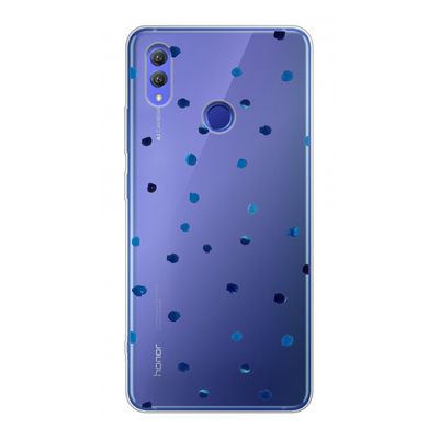 Blauwe stippen: Honor Note 10 Transparant Hoesje