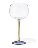 HEMA Wijnglas 380ml glas geel met blauw (multi)