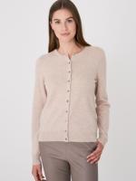 Basic organisch cashmere vest met ronde hals