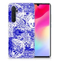 Silicone Back Case Xiaomi Mi Note 10 Lite Angel Skull Blauw