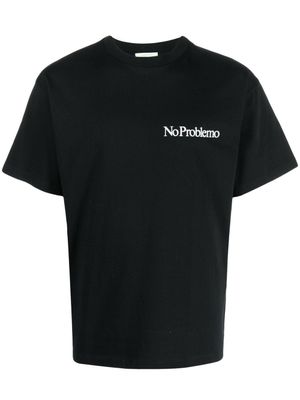 Aries t-shirt en coton à imprimé No Problemo - Noir