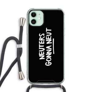 Neuters (zwart): iPhone 11 Transparant Hoesje met koord
