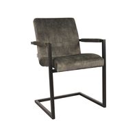 LABEL51 Eetkamerstoel Milo - Hunter - Velours - Black Frame