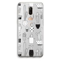 Cactusmotief: OnePlus 6 Transparant Hoesje
