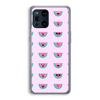 Smiley watermeloenprint: Oppo Find X3 Transparant Hoesje