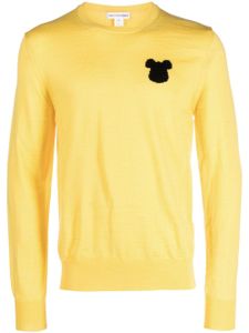 Comme Des Garçons Shirt pull en maille intarsia à col rond - Jaune