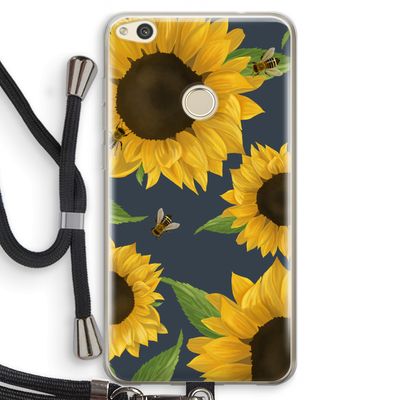 Sunflower and bees: Huawei Ascend P8 Lite (2017) Transparant Hoesje met koord