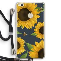 Sunflower and bees: Huawei Ascend P8 Lite (2017) Transparant Hoesje met koord
