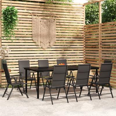 9-delige Tuinset zwart