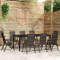 9-delige Tuinset zwart