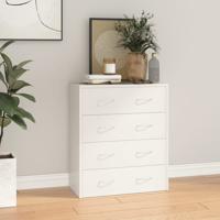 Dressoir met 4 lades 60x30,5x71 cm hoogglans wit