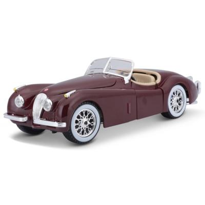 BBURAGO Modelauto - Jaguar XK 120 - donker rood - 1:24 - speelgoedauto