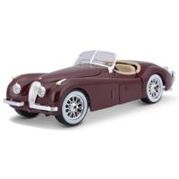 BBURAGO Modelauto - Jaguar XK 120 - donker rood - 1:24 - speelgoedauto