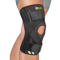 EMO Ottec Kniebrace met banden - S - Zwart