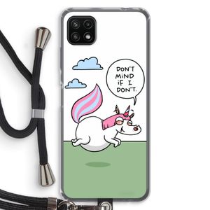 Unicorn: Samsung Galaxy A22 5G Transparant Hoesje met koord