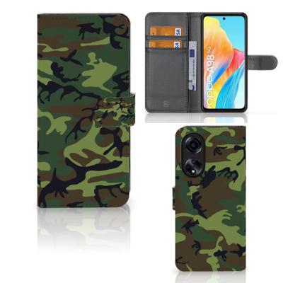 OPPO A98 5G | Telefoon Hoesje | Army Dark | Portemonnee hoesje