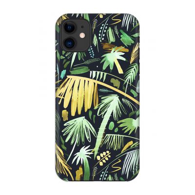 Tropical Palms Dark: Volledig geprint iPhone 11 Hoesje