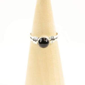 Zilveren Dakini Ring Mt. 7/55 met Zwarte Onyx