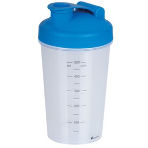 Juypal Shakebeker/shaker/bidon - 600 ml - blauw - kunststof   -