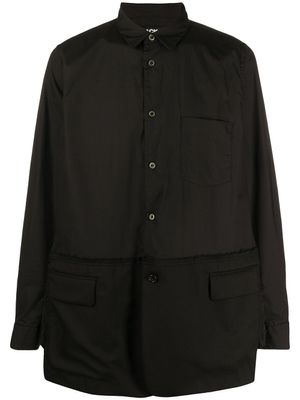 Black Comme Des Garçons chemise texturée classique - Noir