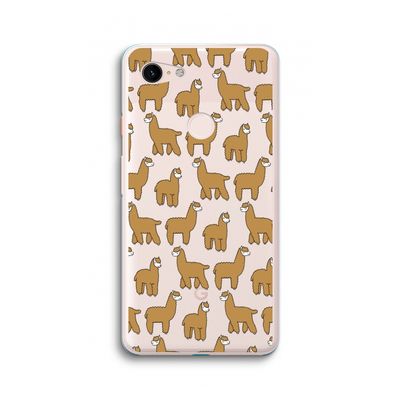 Alpacas: Google Pixel 3 XL Transparant Hoesje