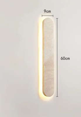 StoneGlow Recta - Moderne Wandlamp van Natuursteen