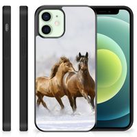 iPhone 12 Mini Back Cover Paarden - thumbnail