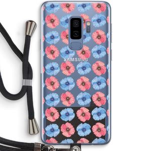Klaproosjes: Samsung Galaxy S9 Plus Transparant Hoesje met koord