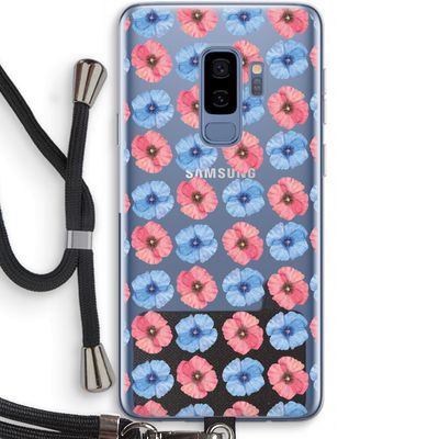 Klaproosjes: Samsung Galaxy S9 Plus Transparant Hoesje met koord
