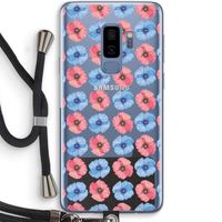 Klaproosjes: Samsung Galaxy S9 Plus Transparant Hoesje met koord