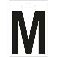 Nautic letter M zwart 100 mm.