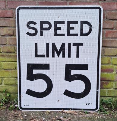 Speed Limit 55 Metalen Straatbord - Origineel - 76 x 61 cm