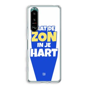 Laat de zon in je hart: Sony Xperia 5 III Transparant Hoesje