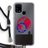 Run The World: Samsung Galaxy M31 Transparant Hoesje met koord