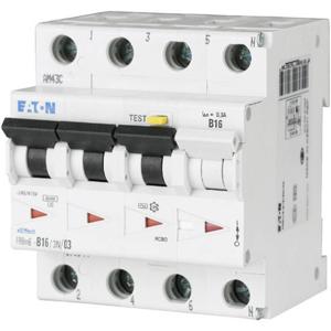 Eaton 170997 Aardlekschakelaar/zekeringautomaat 4-polig 10 A 0.03 A 415 V/AC