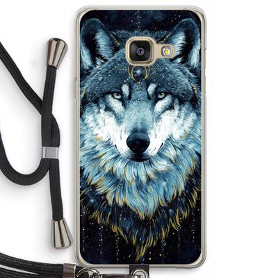 Darkness Wolf: Samsung Galaxy A3 (2016) Transparant Hoesje met koord