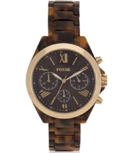 Horlogeband Fossil BQ3120 Kunststof/Plastic Bruin 18mm