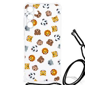 Doorzichtige Silicone Hoesje voor Samsung Galaxy A25 Dieren Emojis