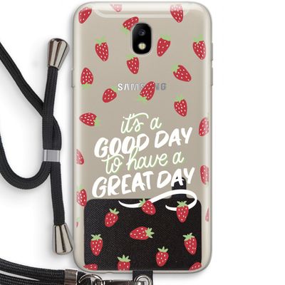 Don't forget to have a great day: Samsung Galaxy J7 (2017) Transparant Hoesje met koord