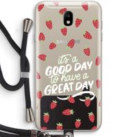 Don't forget to have a great day: Samsung Galaxy J7 (2017) Transparant Hoesje met koord