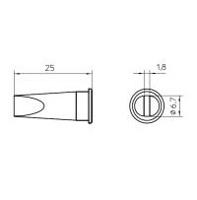 Weller LHT-E Soldeerpunt Platte vorm Grootte soldeerpunt 6.7 mm Inhoud: 1 stuk(s) - thumbnail