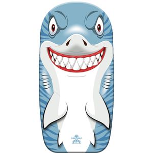 Gebro Bodyboard haai - kunststof - lichtblauw/wit - 82 x 46 cm   -