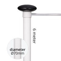 Aluminium baniermast 70mmØ 6 meter