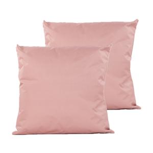 Sierkussen voor binnen en buiten - 2x - oud roze - 60 x 60 cm - tuinkussen